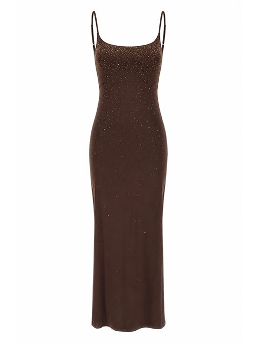 Abito lungo Evy in tessuto stretch con strass Mc2 Saint Barth | EYV000101830L